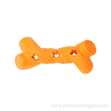 Rubber bone leaking food molar dog toy